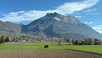 Scenery from the train from Paris to Milan