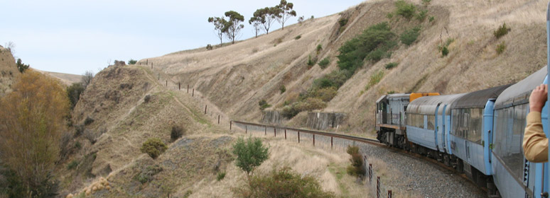 Scenery seen from the Coastal Pacific train