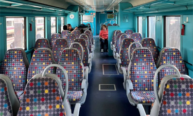 Inside the Allan railcar