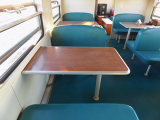 Bar-restaurant car on Tazara train
