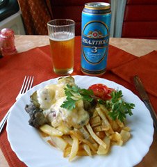 Trans-Siberian restaurant car food...