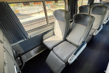 Amtrak Superliner trains:  reclining seats
