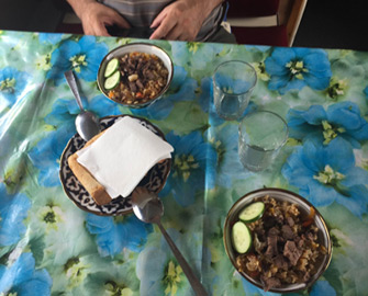 Food on the Moscow-Tashkent train