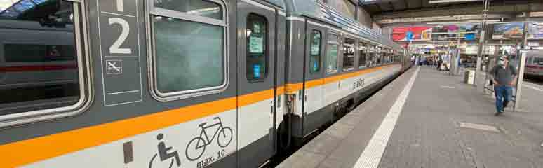 Munich to Prague train at Prague Hlavni