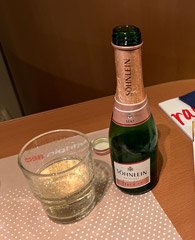 Nightjet complimentary sparkling wine