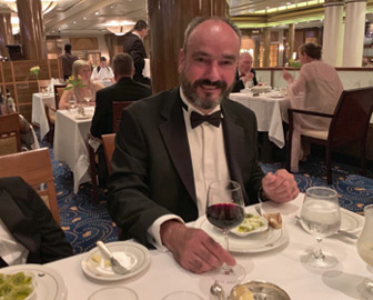 Lamb at dinner in the Britannia restaurant.