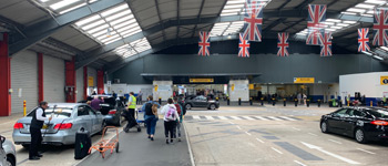 Arriving at the QEII Terminal, Southampton