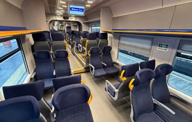 Seats on the Trenord train from Milan to Tirano