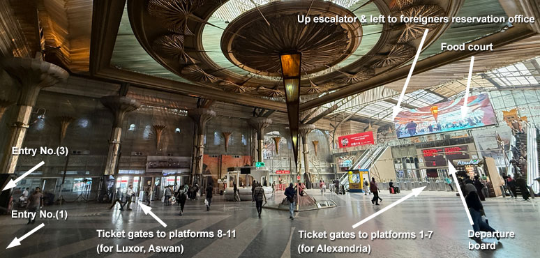 Main concourse at Cairo station
