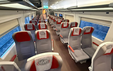 2nd class seats on an Egyptian Talgo train