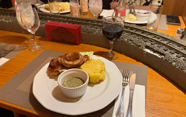 Food at Lakomativ �tterem, Budapest's train restaurant