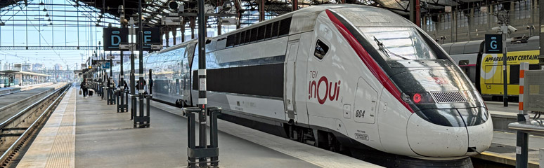Paris-Barcelona TGV train at Paris Gare de Lyon